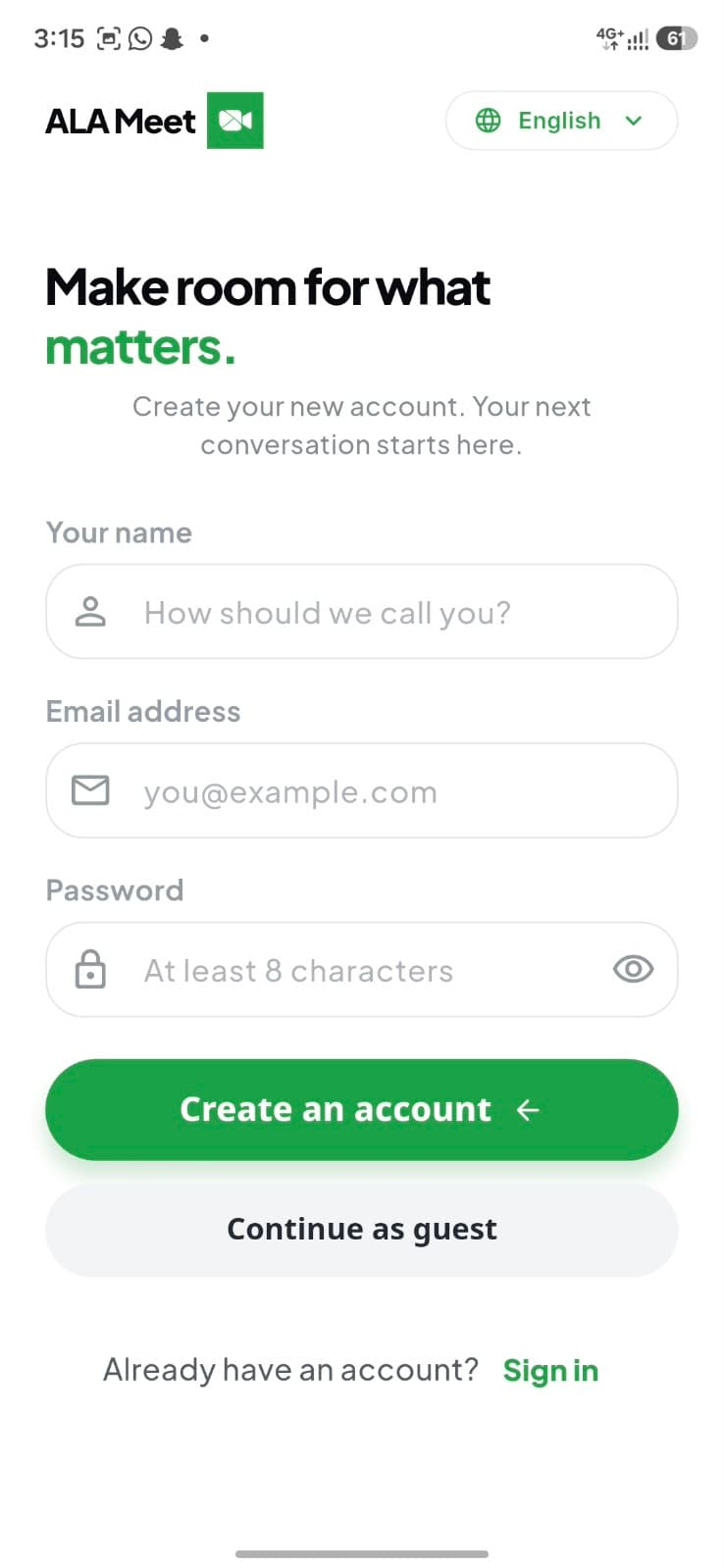 Join your way. Create an account or continue as a guest when speed matters most.